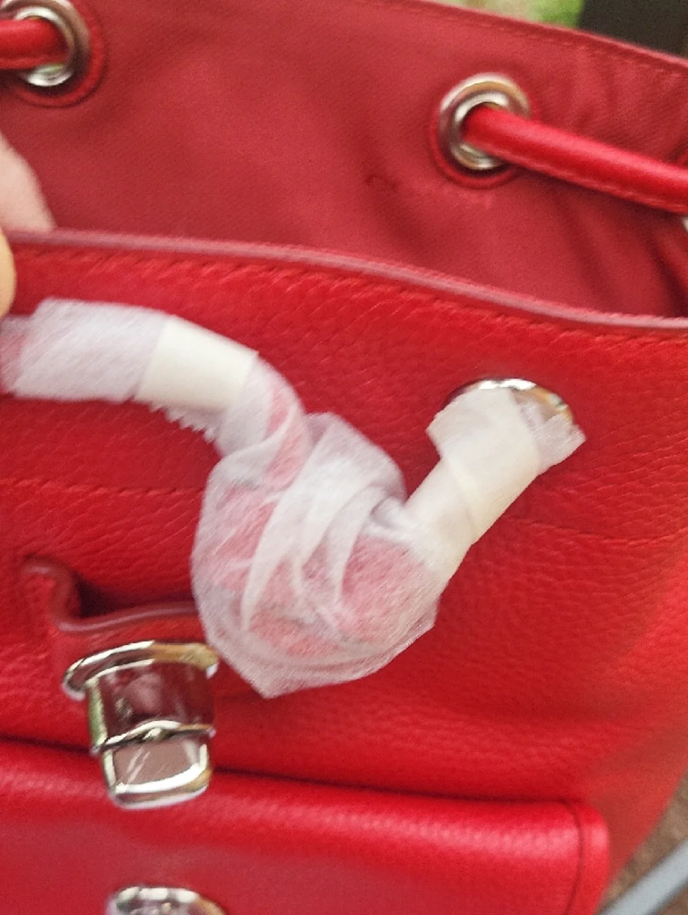 Coach Red Pebbled Leather Mini Turnlock Rucksack Backpack - Picture 8 of 16